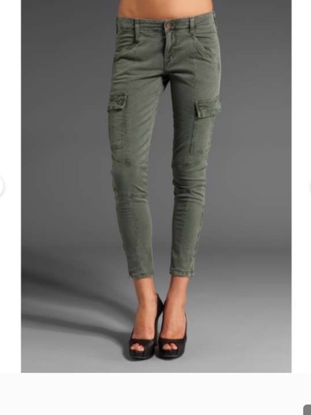 J Brand Olive Cargo Ankle Skinny Pants